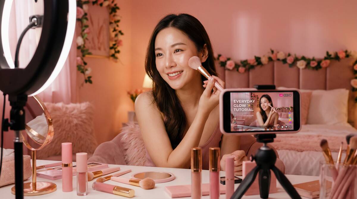 国产自拍美妆视频教程